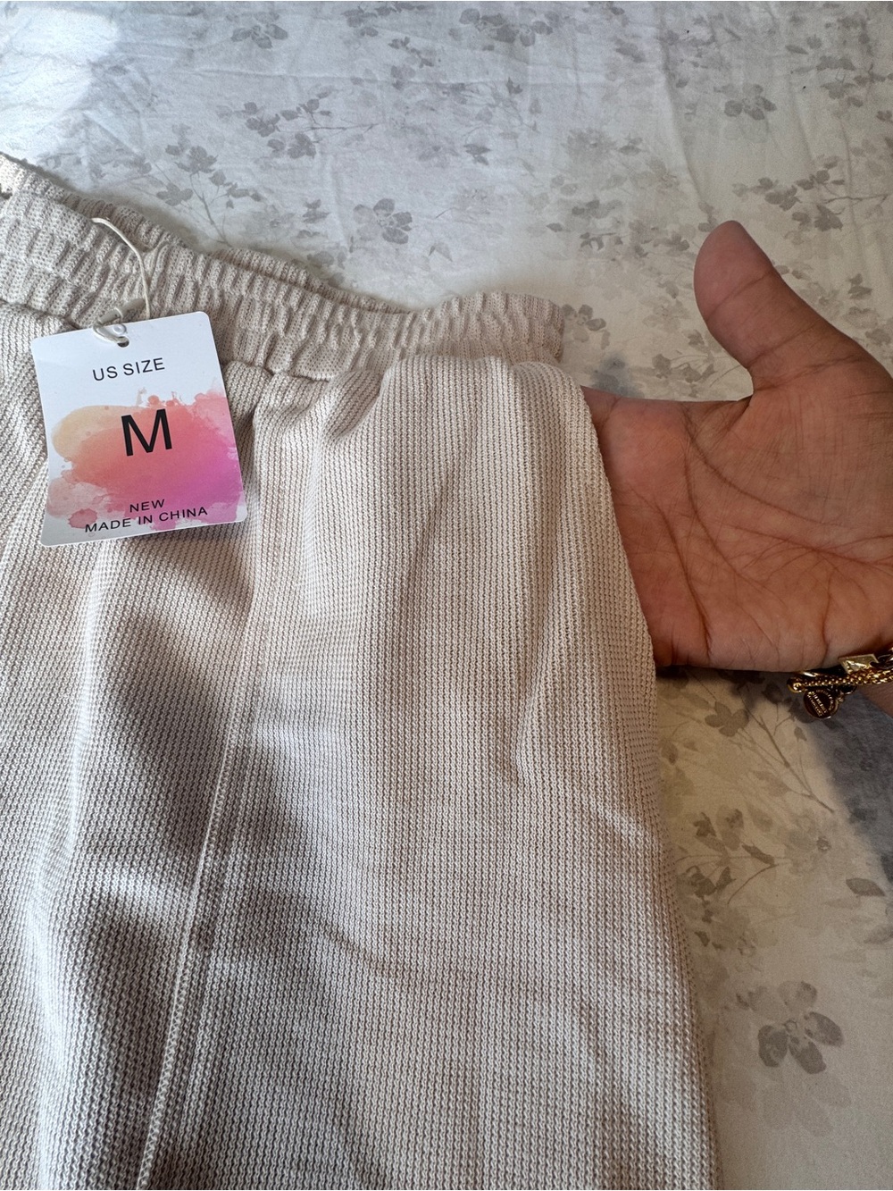 Womens Barrel style waffle  Pants - M